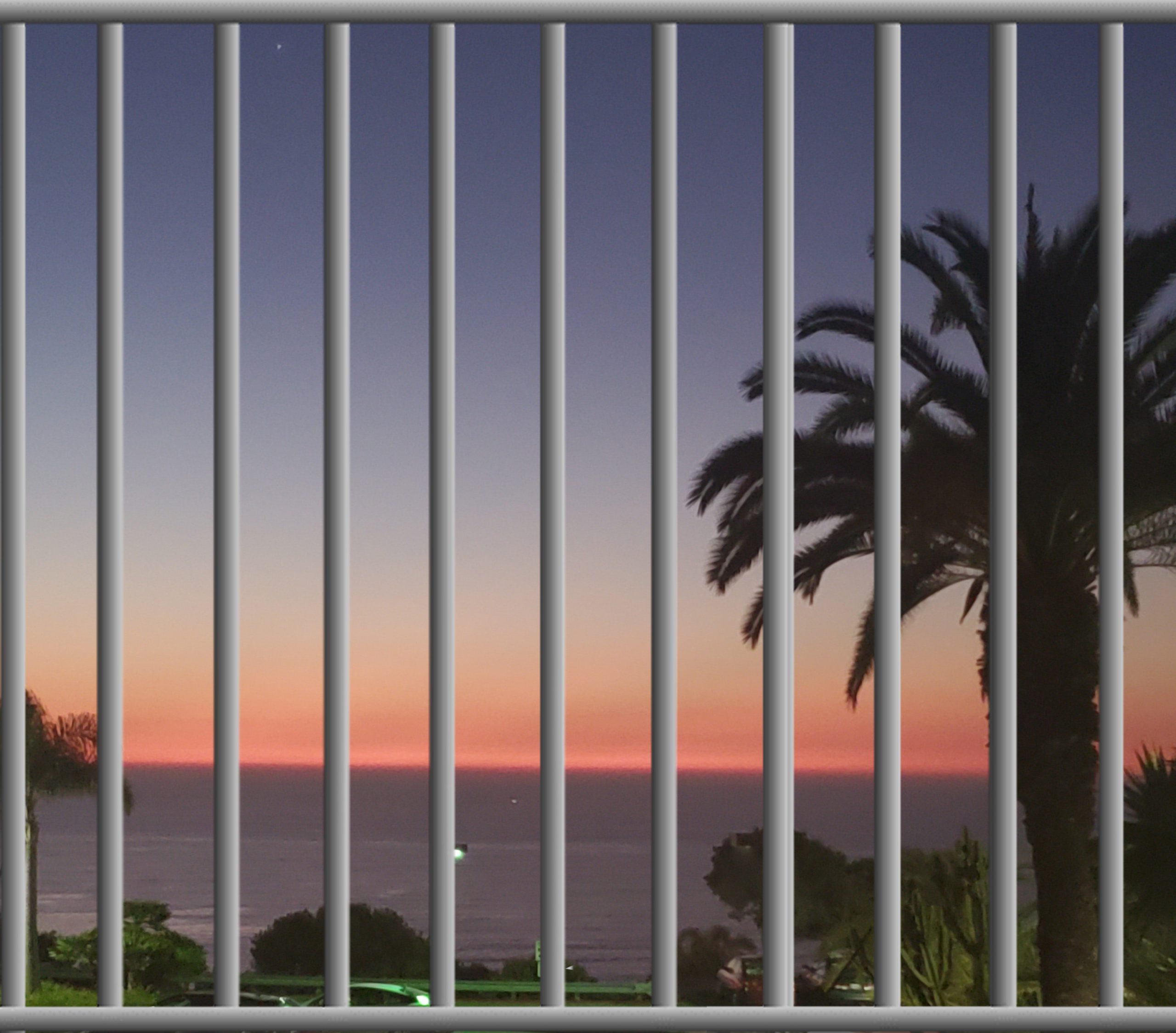 bars over sunset