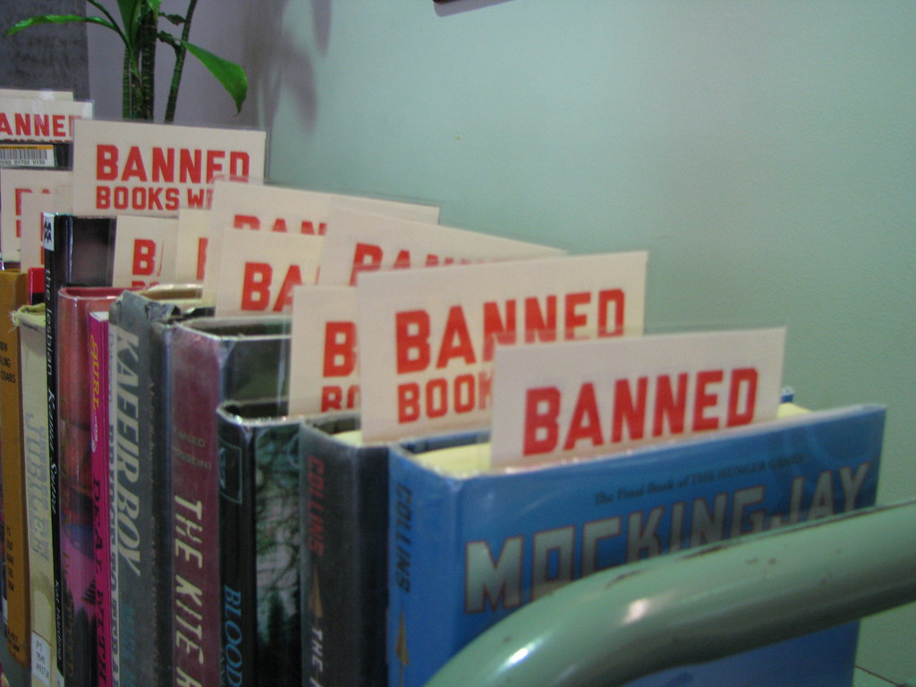 More than 10,000 books were banned in the 2023-2024 school year according to Poets, Essayists, Novelists America. PLNU faculty and students have raised concerns about the freedom of expression and accessible education due to book bans. Photo courtesy of Flickr.